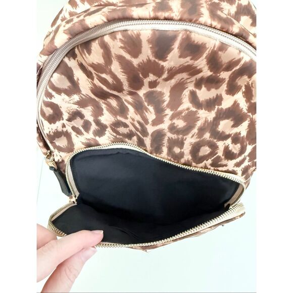 Kate Spade New York Taylor Satin Leopard Print Large Backpack main image 8
